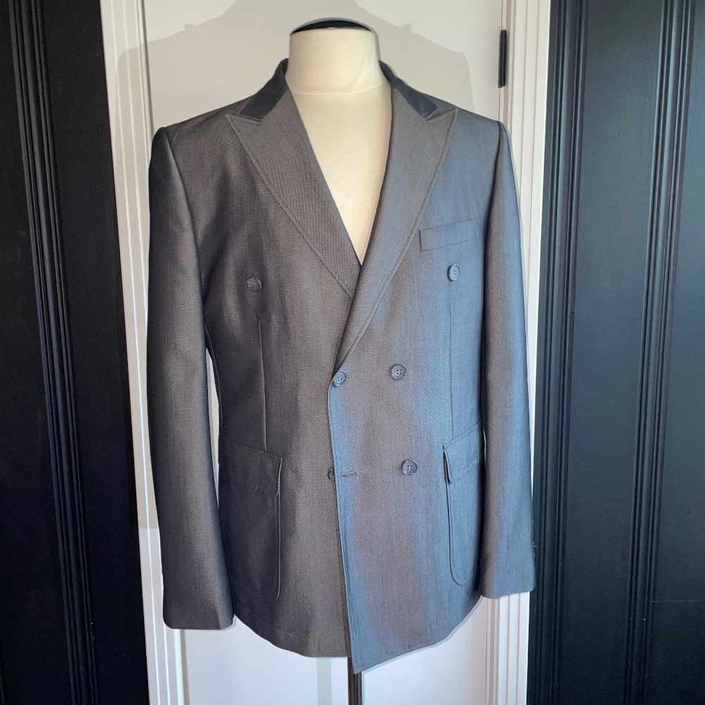 English Laundry Double Breasted Jacket Grey